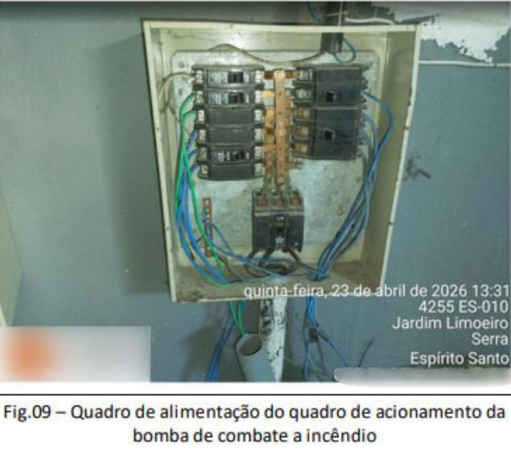 Fotos ocorrência de incêndios e superaquecimento em cabos elétricos no Arquivo Geral do TJES