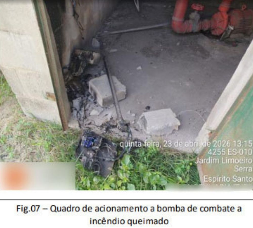Fotos ocorrência de incêndios e superaquecimento em cabos elétricos no Arquivo Geral do TJES