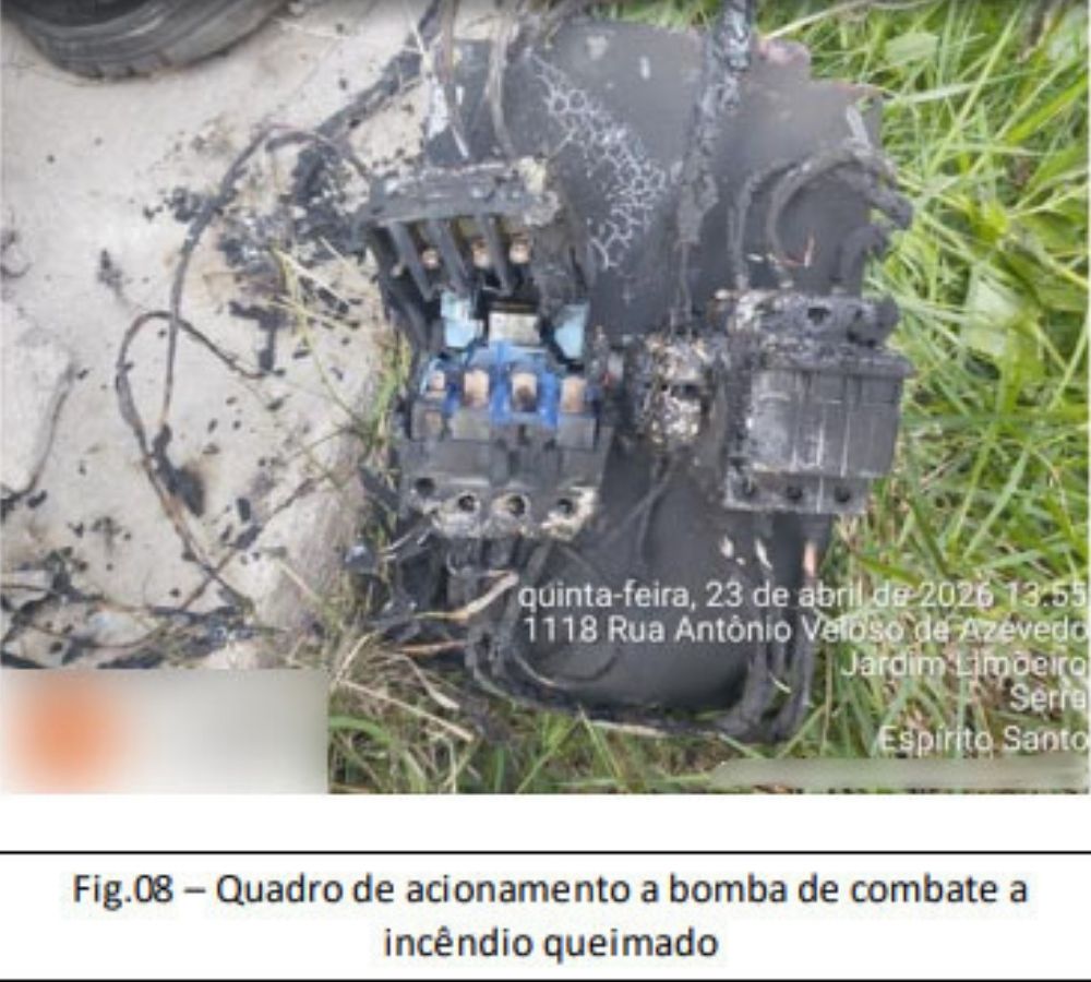 Fotos ocorrência de incêndios e superaquecimento em cabos elétricos no Arquivo Geral do TJES